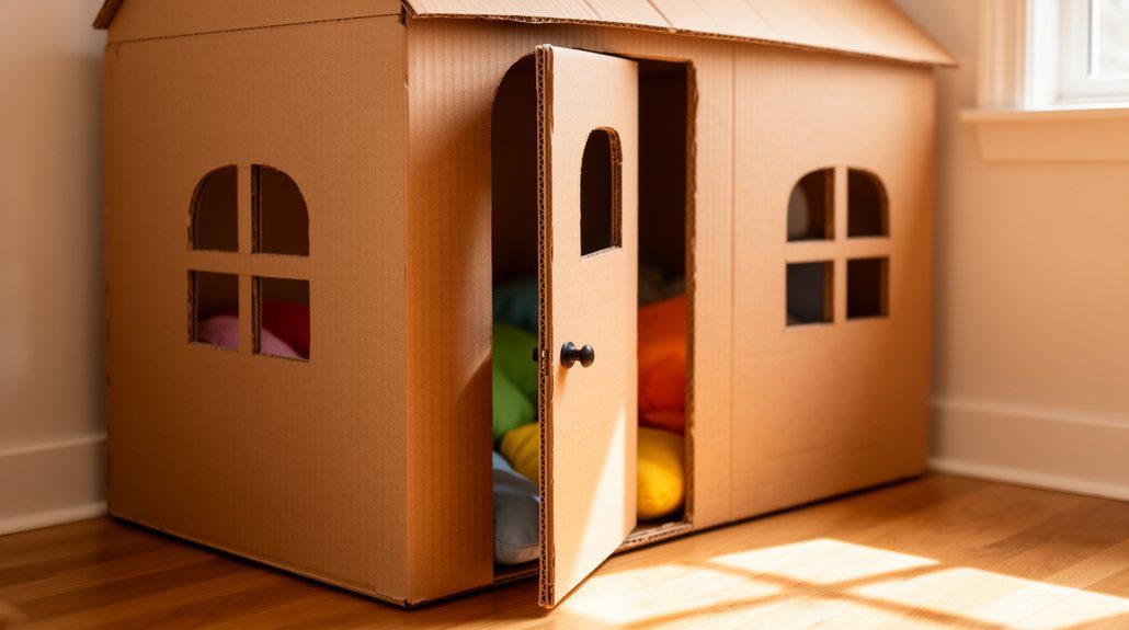 cardboard playhouse creative collaboration