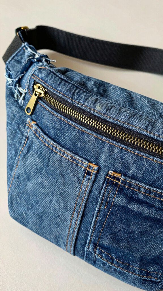 convert jeans into waist bag