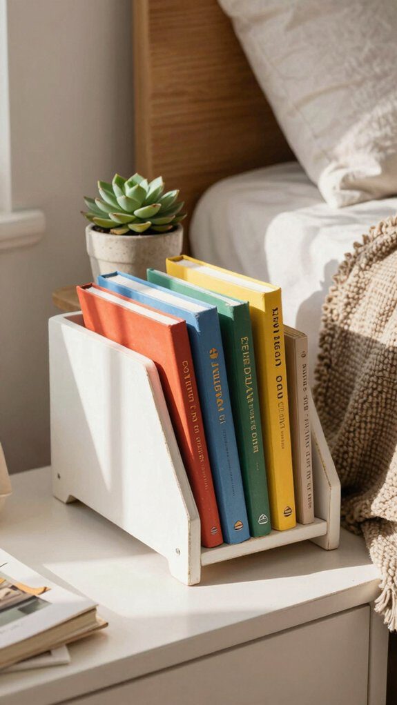cozy bedside book holder