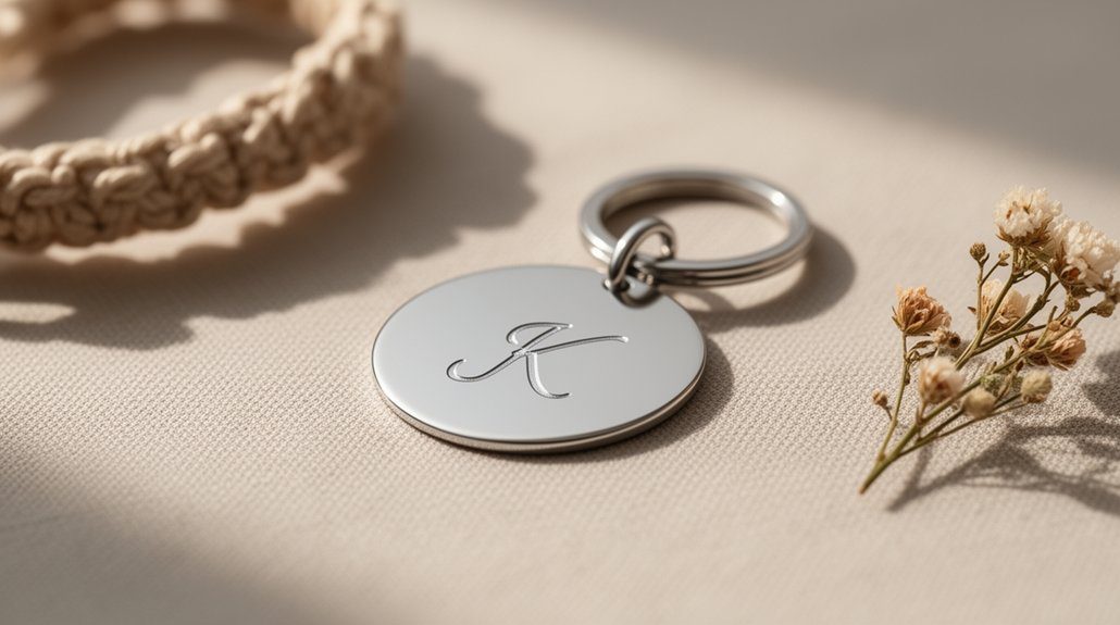 customizable initial keychain gift