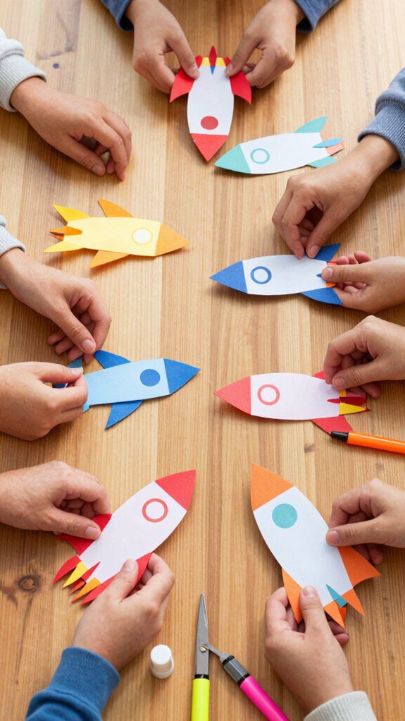 customized paper rocket crafting