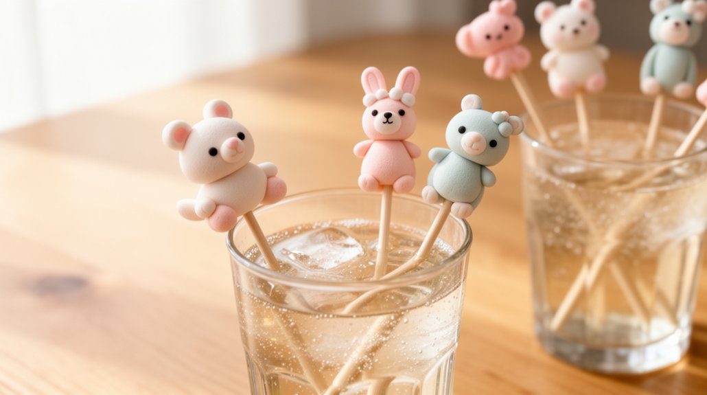cute themed drink stirrers