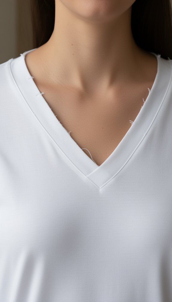 deep v neck t shirt transformation