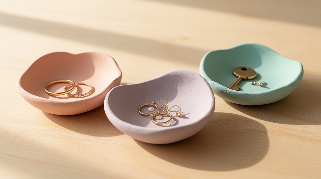 diy air dry clay dishes