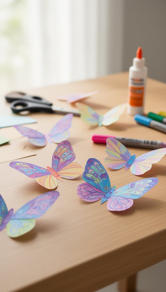 diy colorful butterfly craft