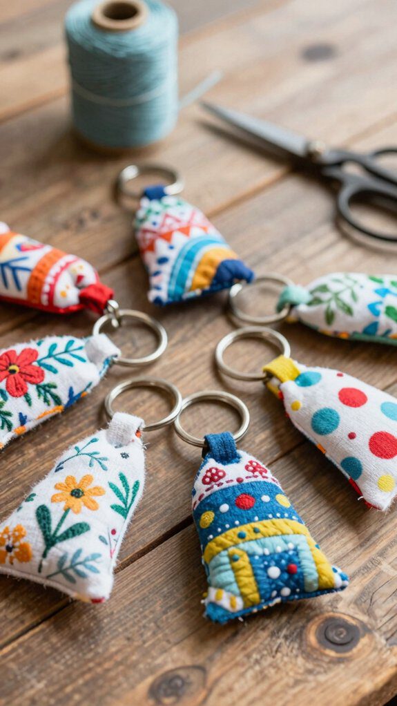 diy fabric keychain tutorial
