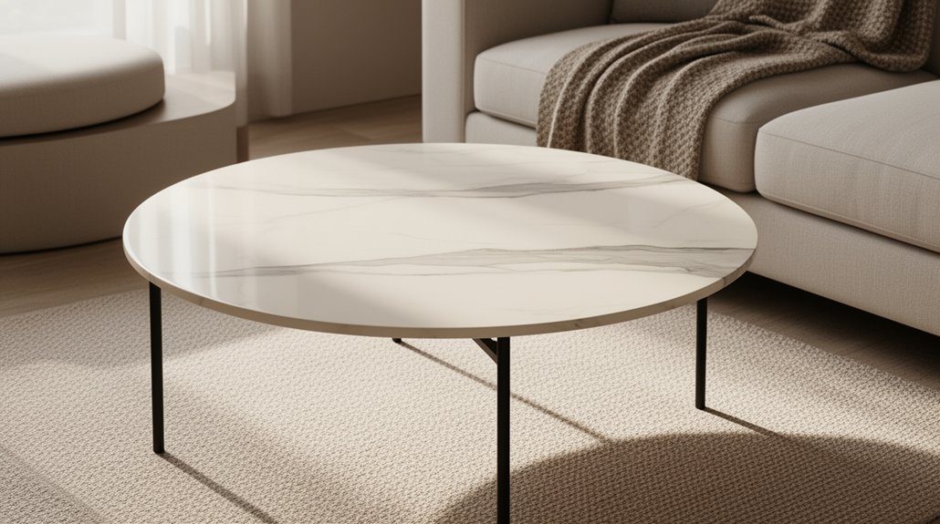 DIY Round Coffee Table Ideas: The Ultimate Stylish and Budget-Friendly Projects for a Stunning Living Room 17 diy marble finish table