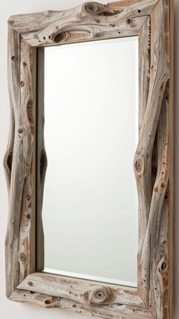 driftwood mirror frame tutorial
