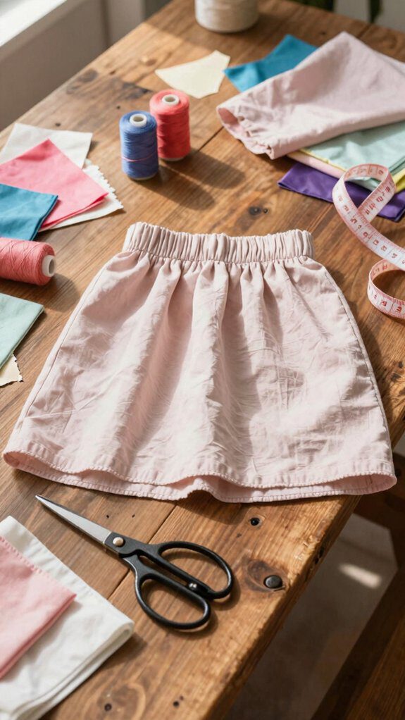 easy elastic waist skirt making