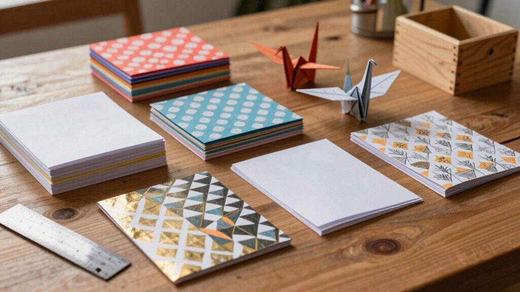 essential origami paper supplies