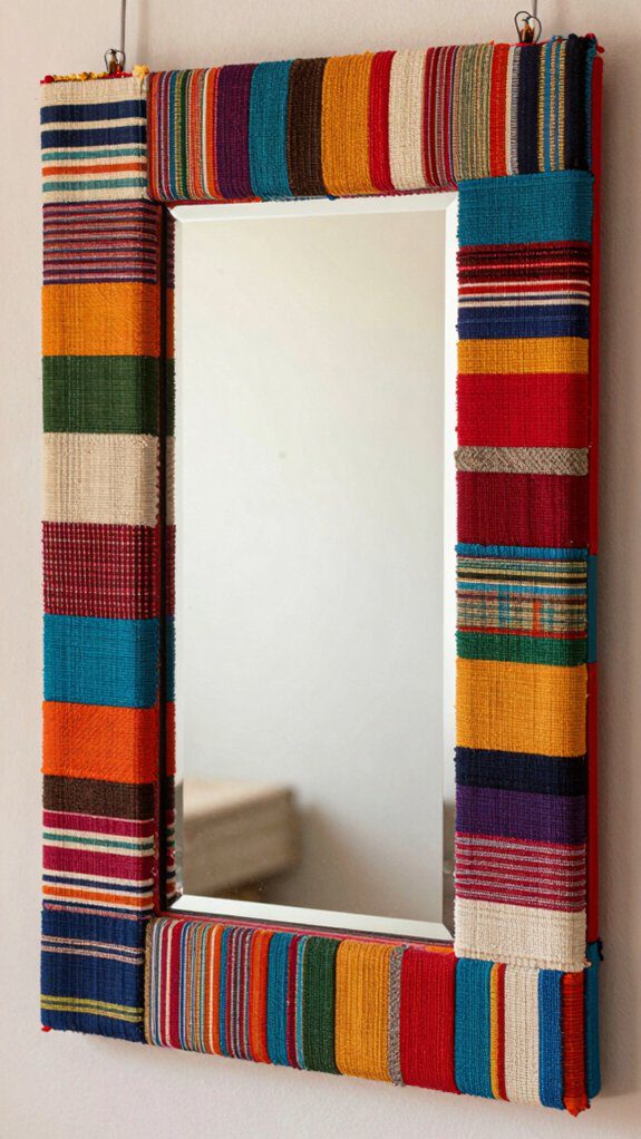 fabric covered mirror frame