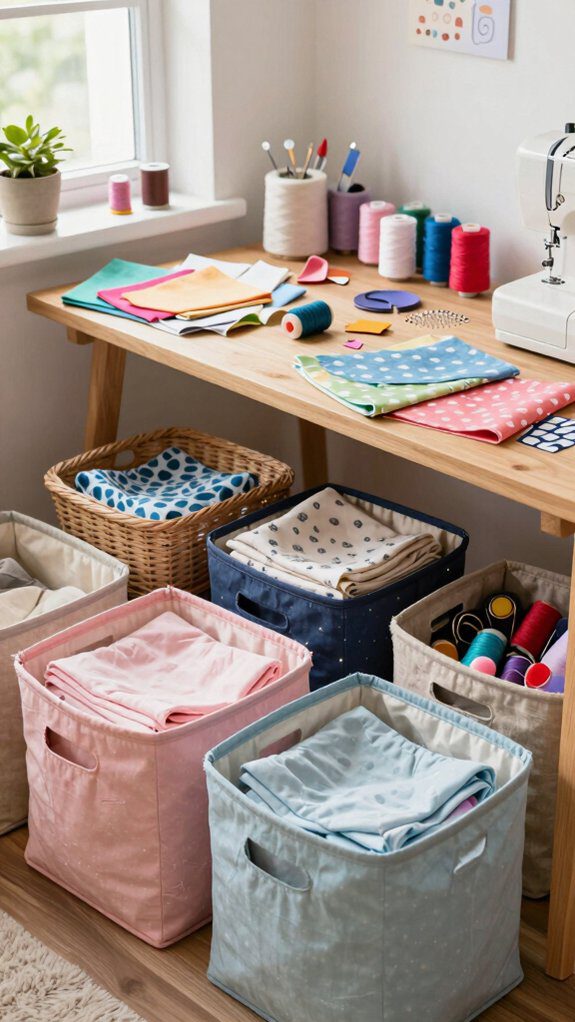 fabric storage basket project