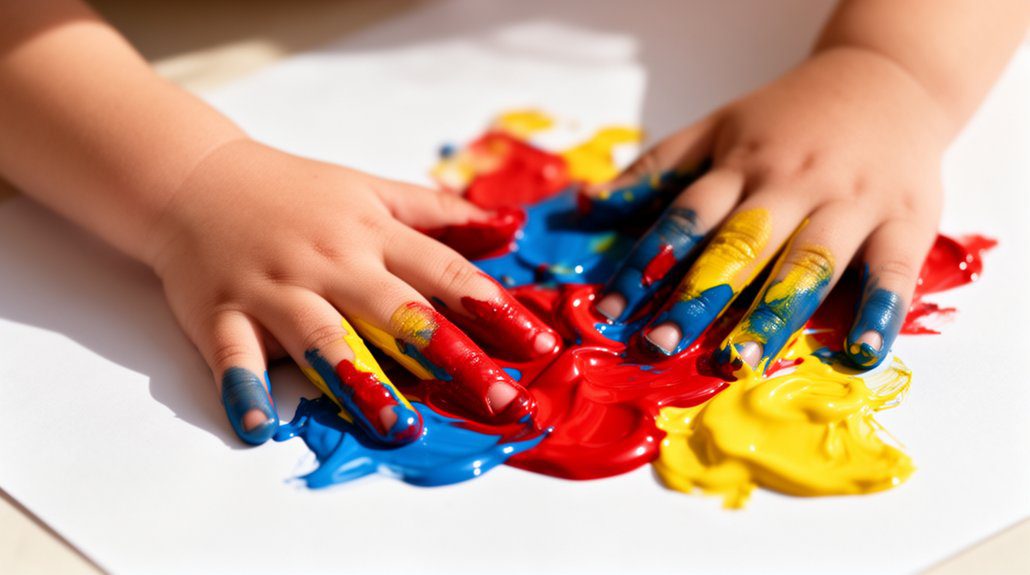 finger painting sensory exploration