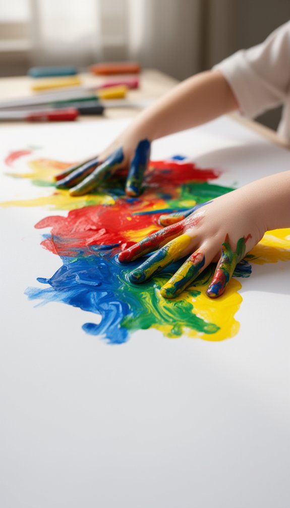 finger painting sensory exploration