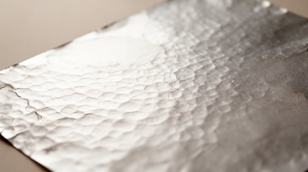 foil creates textured clay