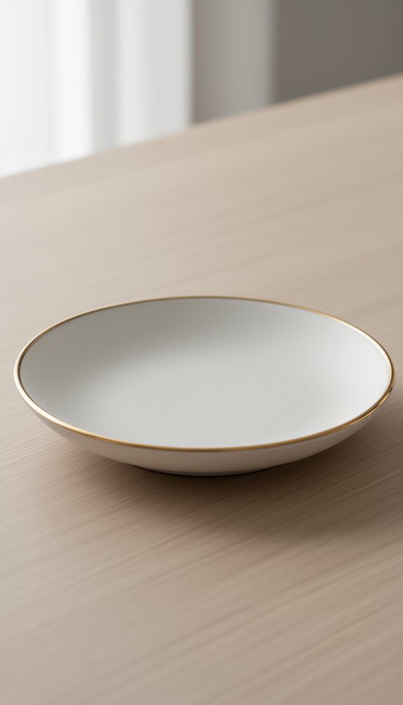 gold rimmed trinket dish
