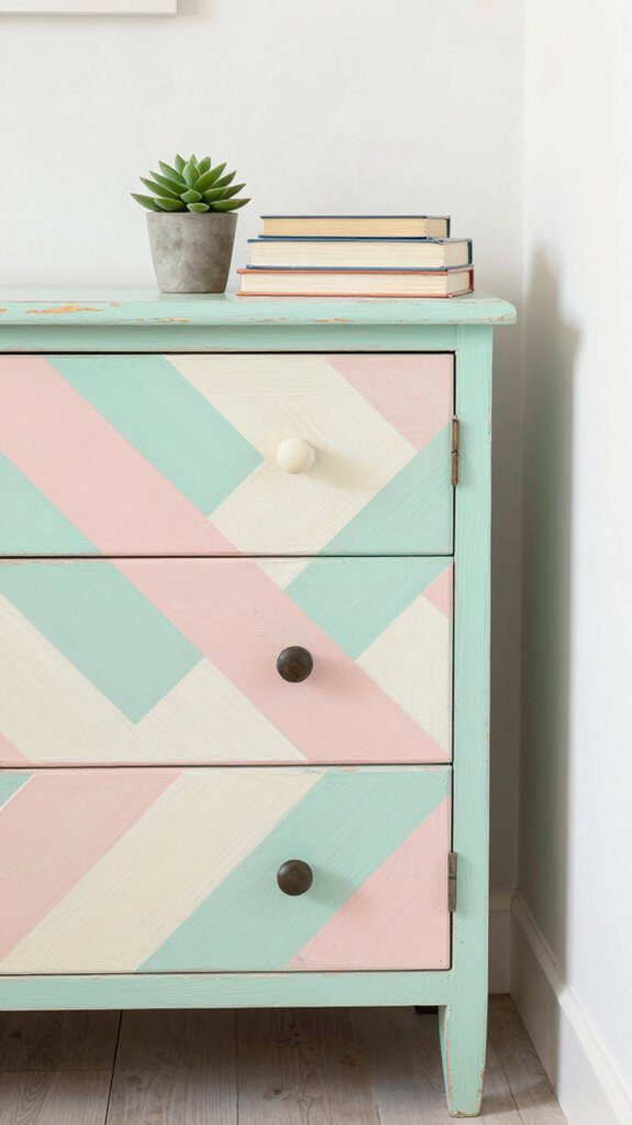 hand painted furniture for compact spaces
