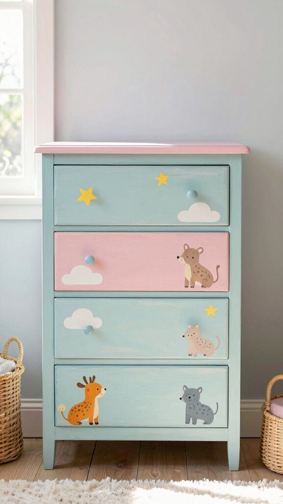 hand painted kids furniture