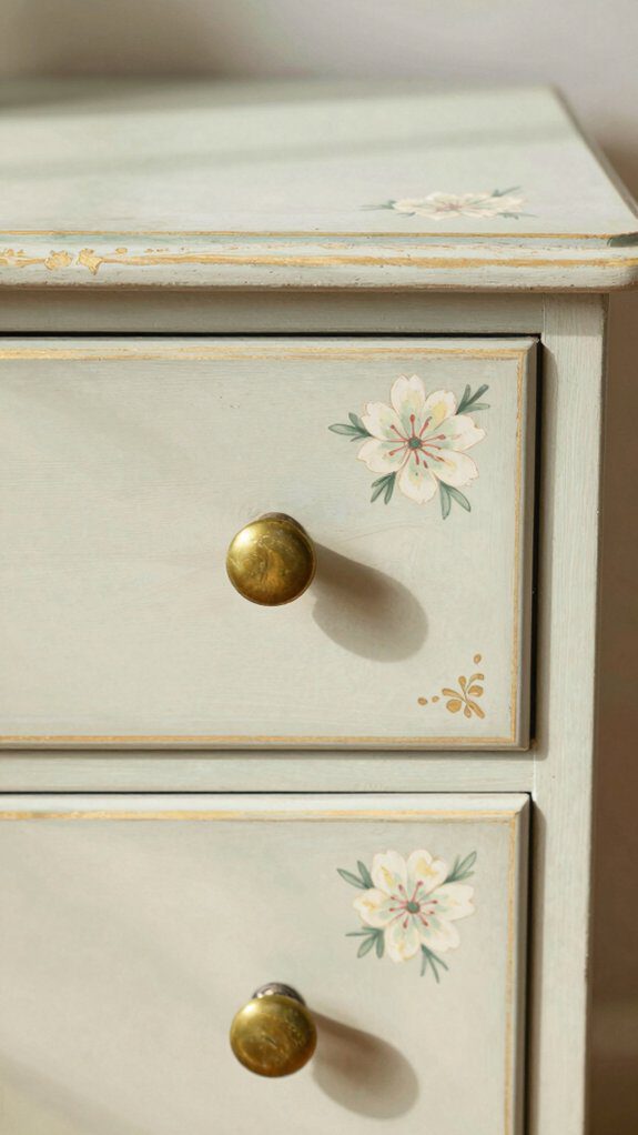 hand painted nightstand transformation