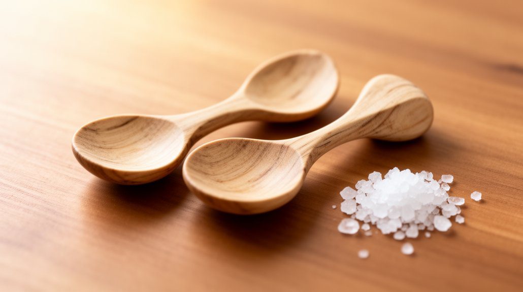 handmade colorful salt spoons