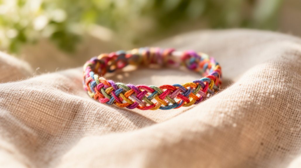 handmade friendship bracelet crafting