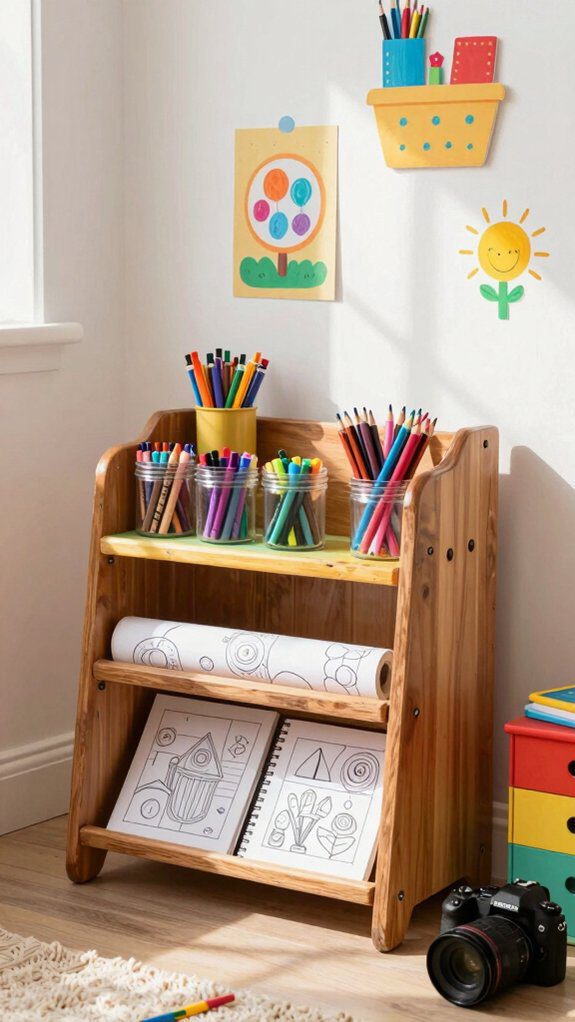 kid friendly coloring station