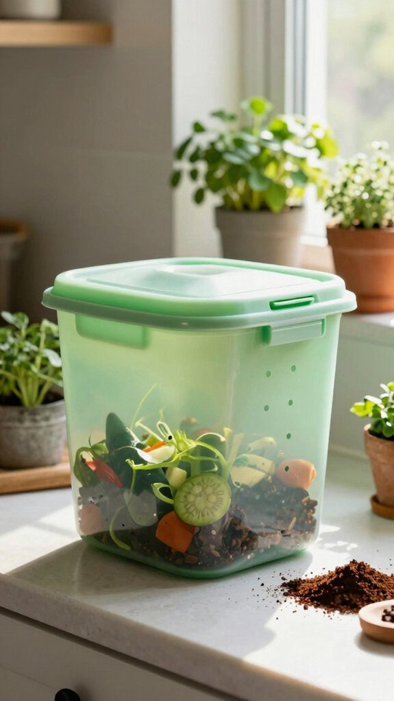 kitchen compost collection bin