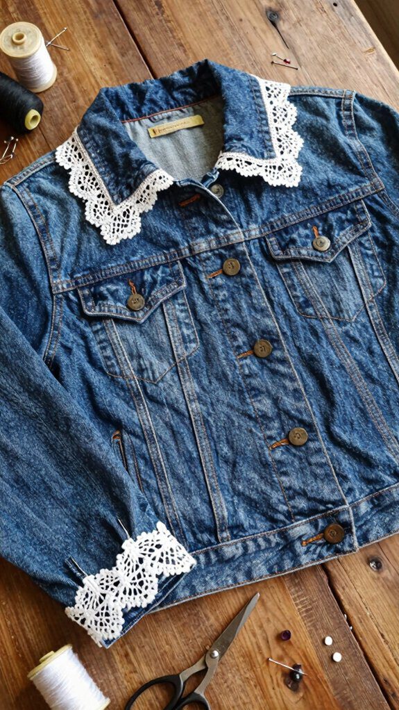 lace trim personalizes clothing