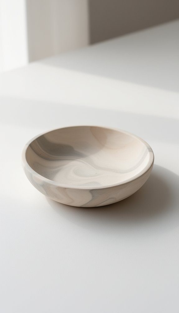 marbled clay trinket dish