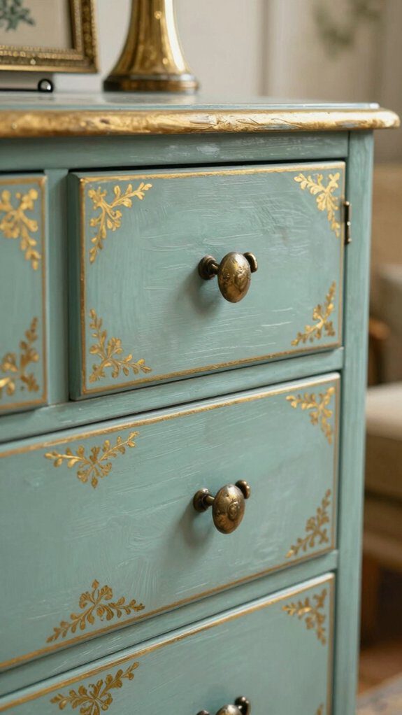 metallic gold accent tips