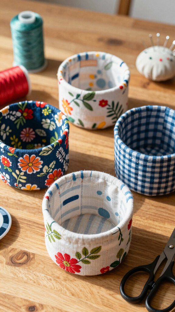 mini fabric basket project