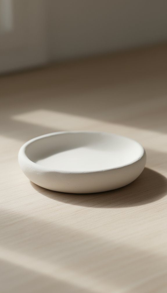 minimalist clay trinket dish