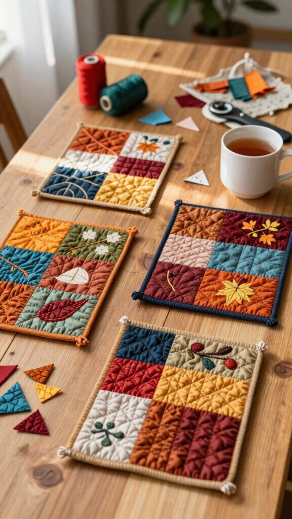 mug rugs quilted or plain