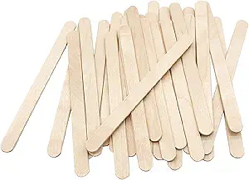 natural wood craft sticks