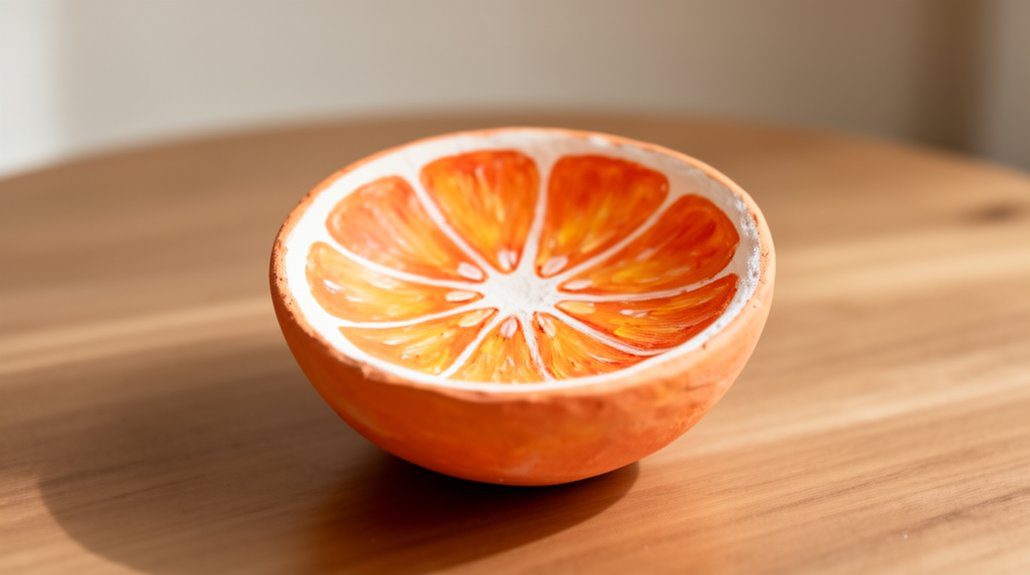 orange slice air dry bowl