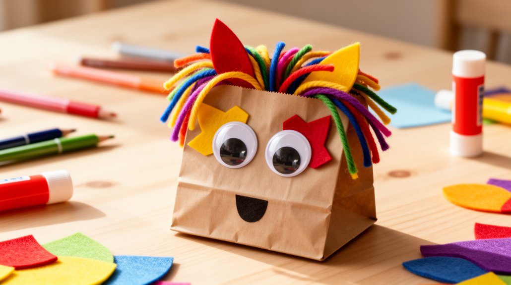 paper bag puppet crafting