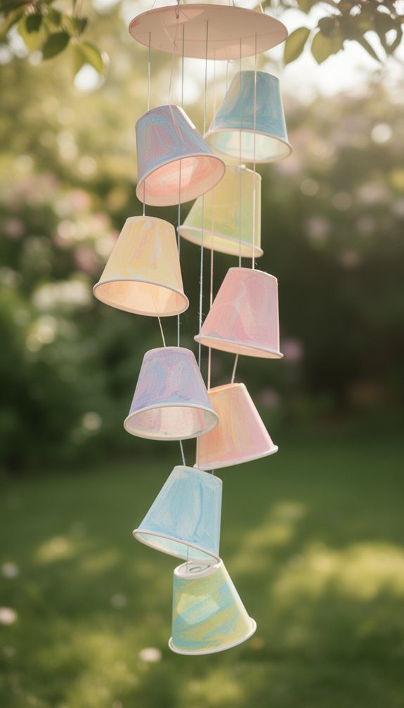 paper cup wind chime