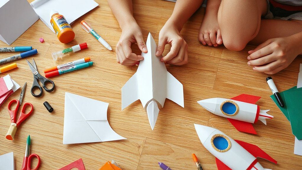 paper rocket ship craft