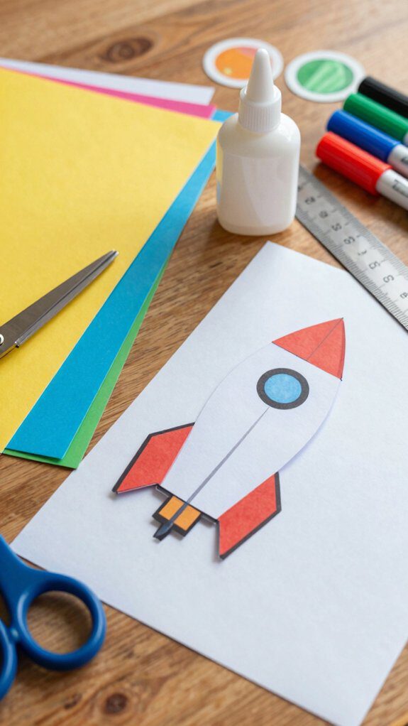 paper rocket ship supplies