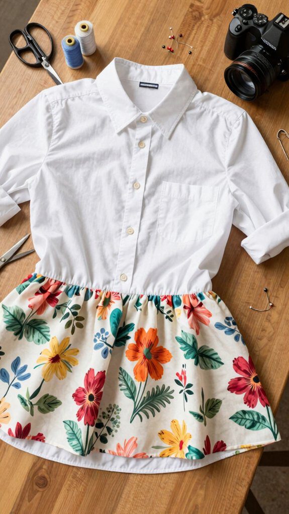 17 Upcycle Button Down Shirt Ideas for Easy Refashioning 8 peplum hem feminine update