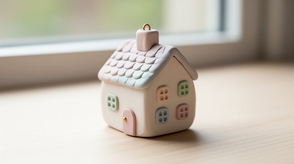 13 Easy Clay Crafts Air Dry for Beginners 5 personalized clay house ornaments