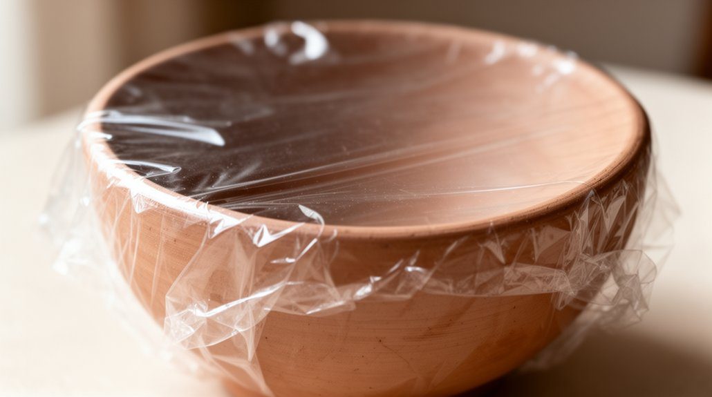 plastic wrap bowl release