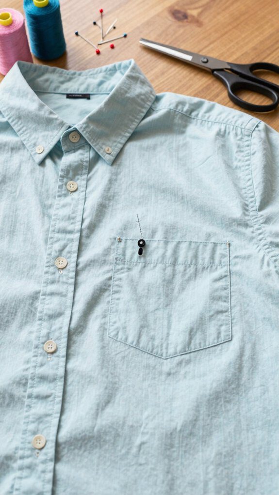 17 Upcycle Button Down Shirt Ideas for Easy Refashioning 14 pocket placement affects aesthetics