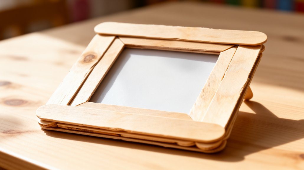 popsicle stick frame crafting