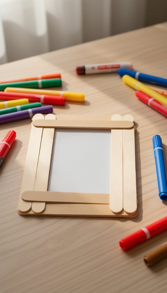 popsicle stick photo frame