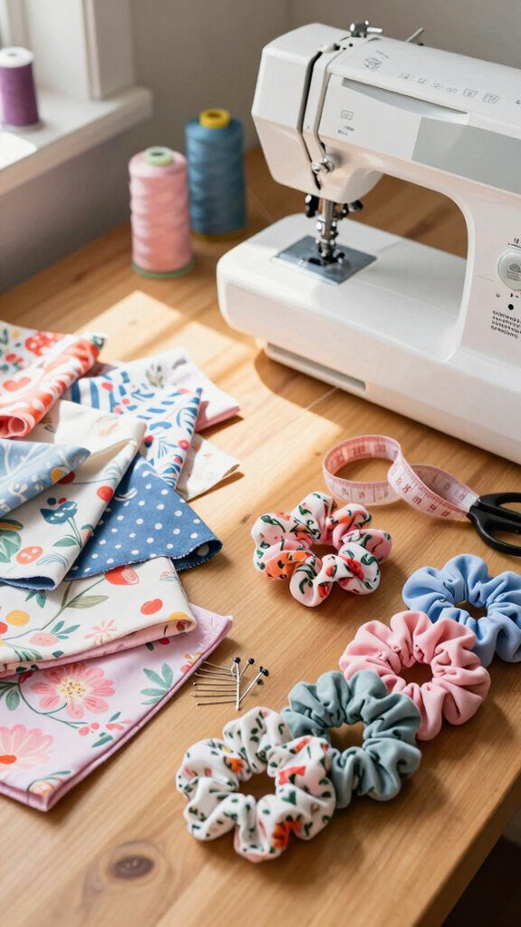 quick stylish fabric scrunchies