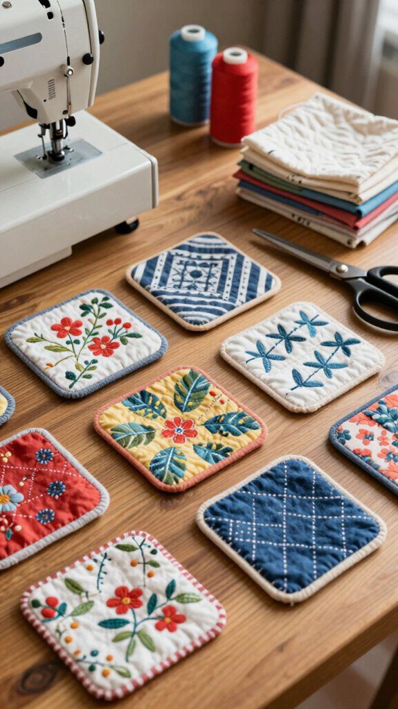 quick useful cloth coasters