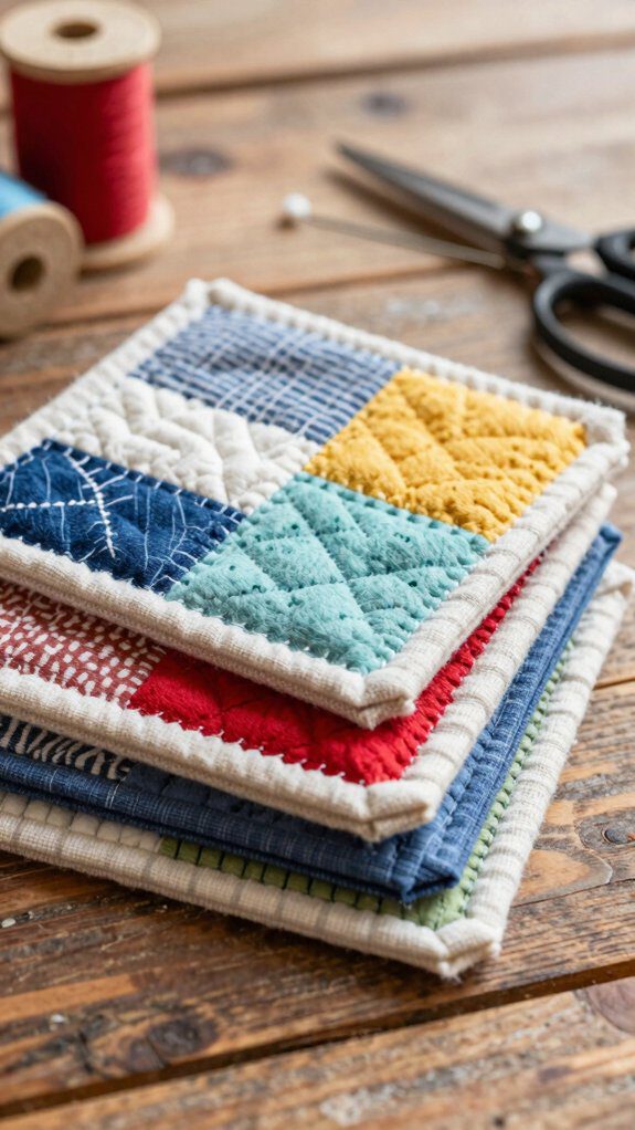 quick useful fabric coasters