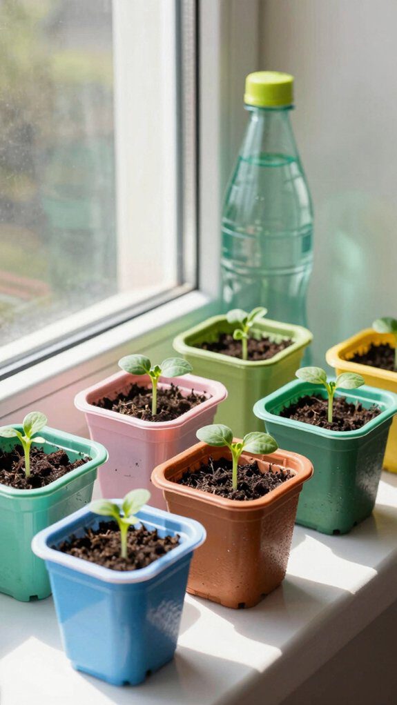 recycled containers for seedlings