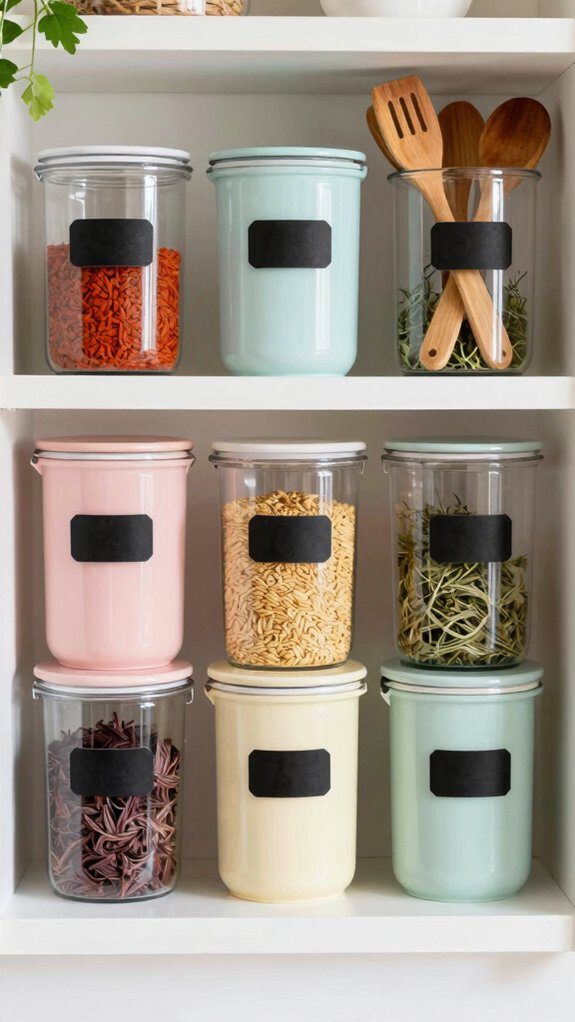 recycled jars for pantry organization
